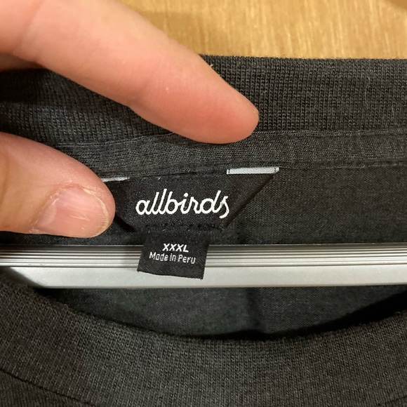 #189- ALLBIRDS -Men's Anytime Tee - Natural Black - Picture 3 of 4